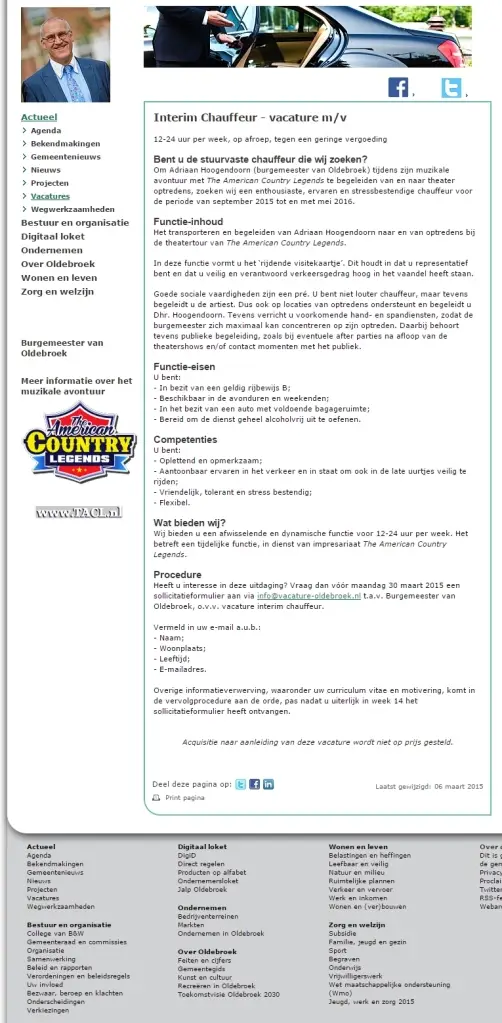 de online vacature..