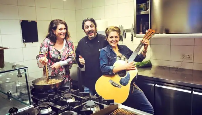 cooking and singing
