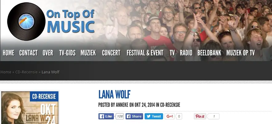 Cd Recensie Lana Wolf - On Top Of Music CD-Recensie: Nashville