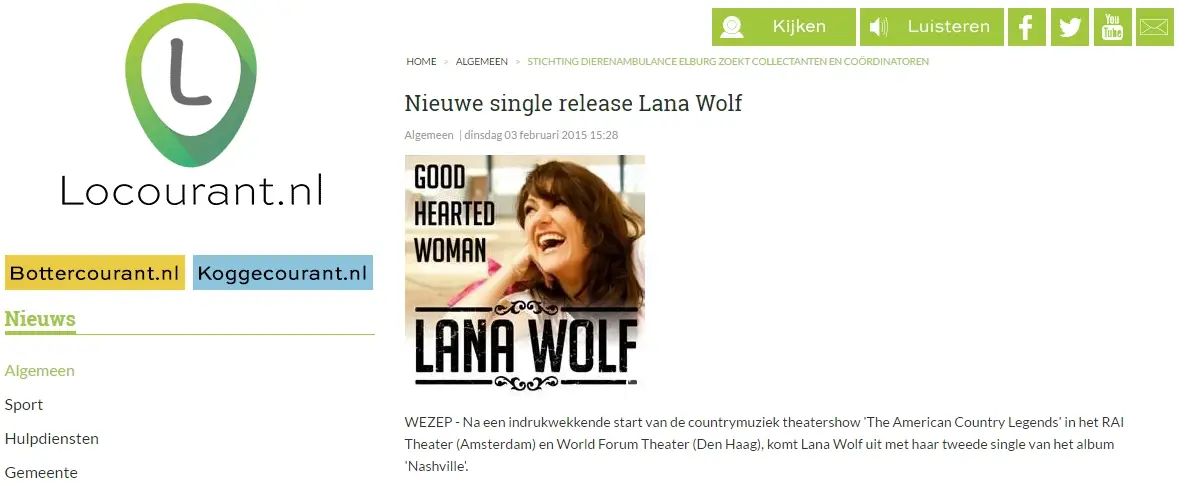 Lococourant - Nieuwe single release Lana Wolf