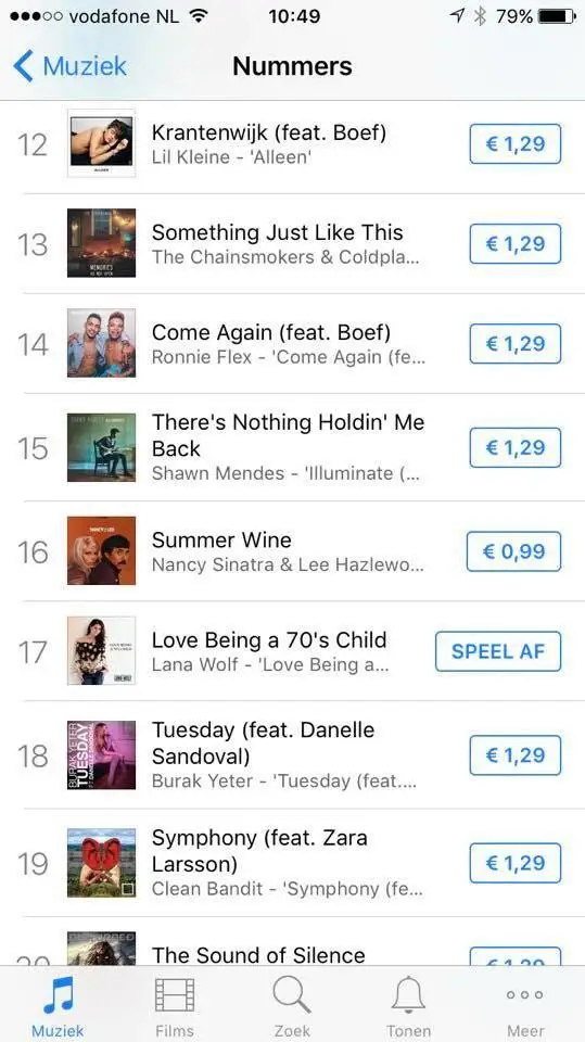 lana wolf itunes top 100