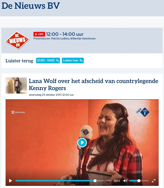 Lana Wolf Radio 1 Kenny Rogers